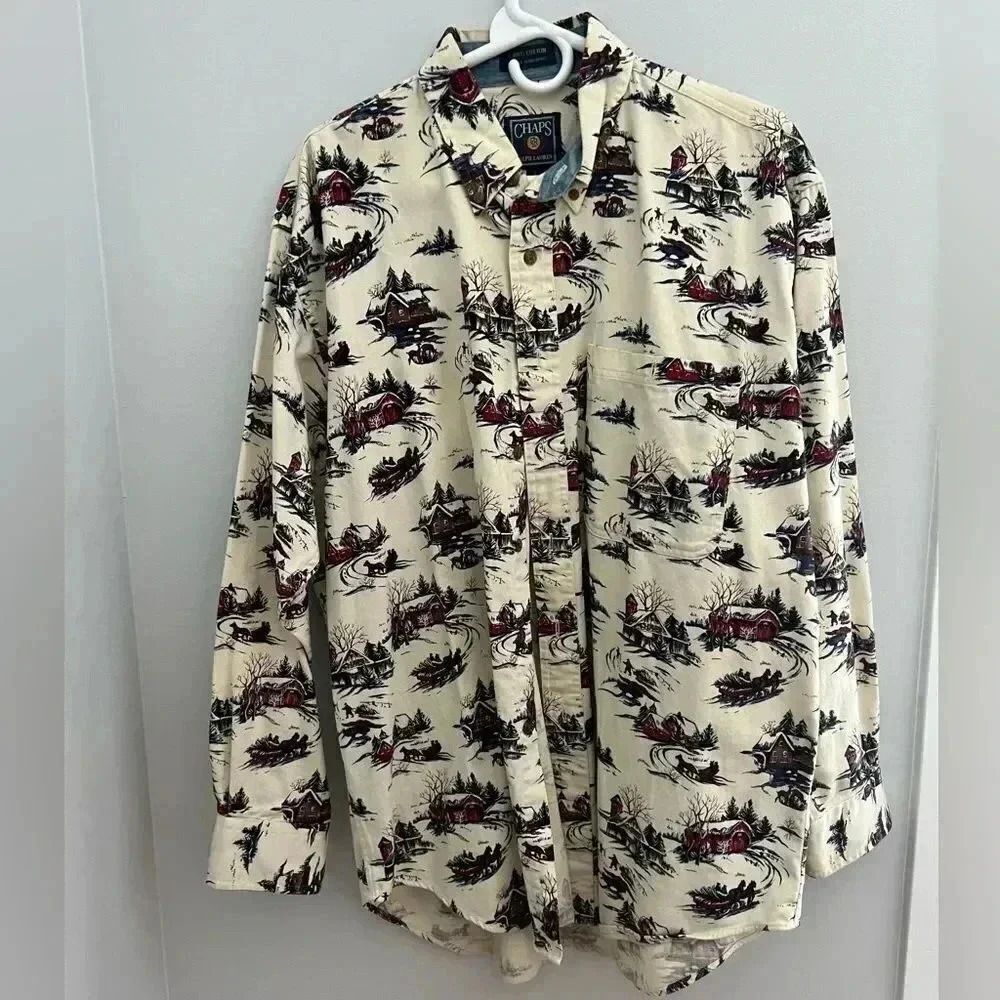 Men’s long sleeve Ralph Lauren Christmas button down
